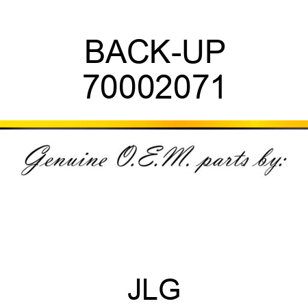 BACK-UP 70002071