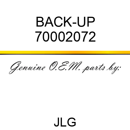 BACK-UP 70002072