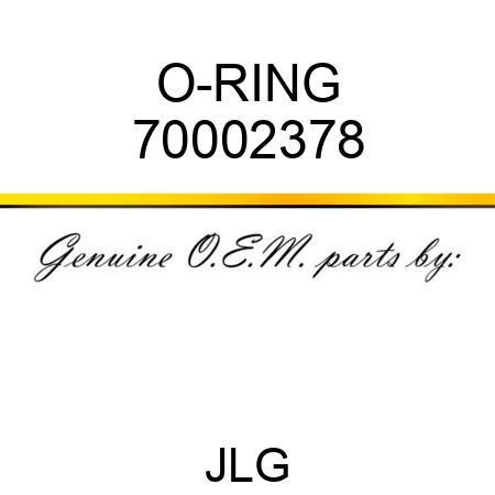 O-RING 70002378