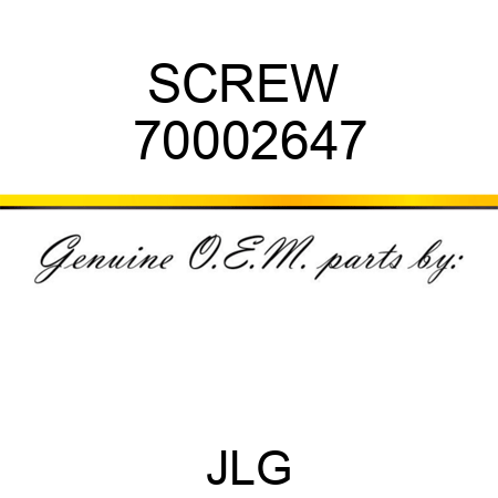 SCREW  70002647