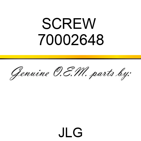 SCREW  70002648
