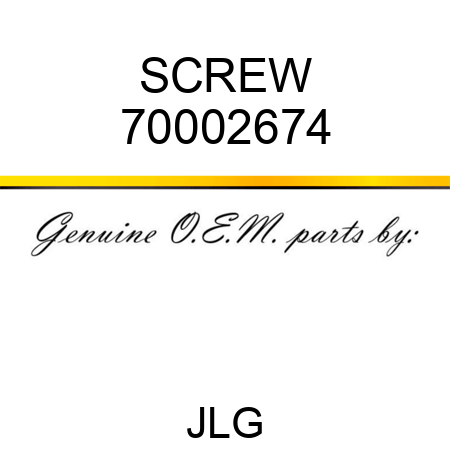 SCREW 70002674
