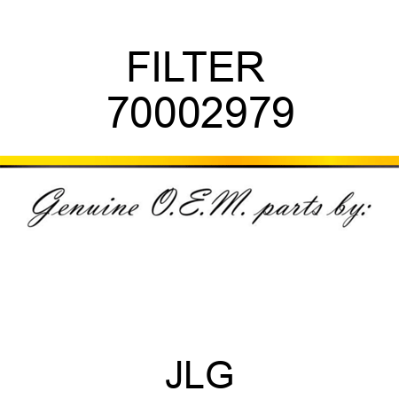 FILTER  70002979