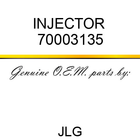 INJECTOR  70003135
