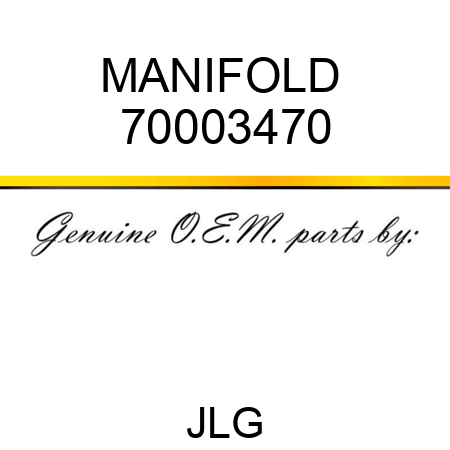 MANIFOLD  70003470