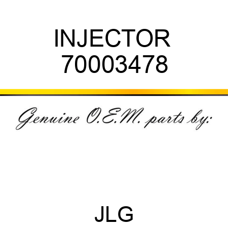 INJECTOR  70003478