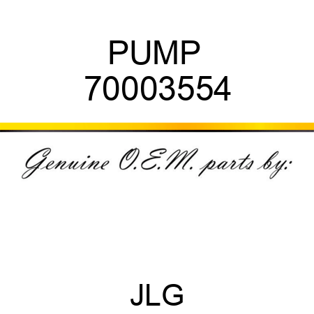 PUMP  70003554