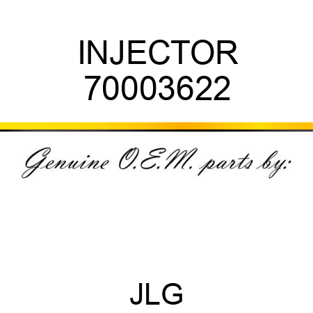 INJECTOR 70003622