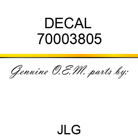 DECAL  70003805