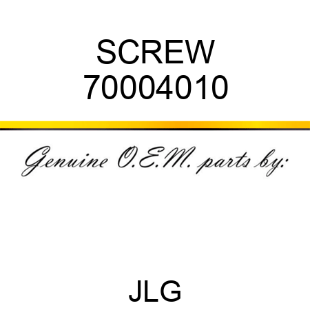 SCREW 70004010
