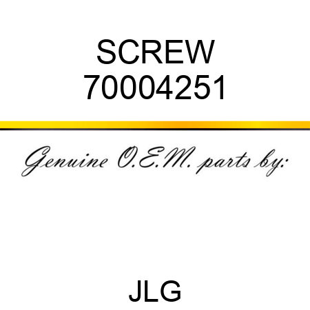 SCREW 70004251