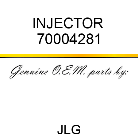 INJECTOR  70004281