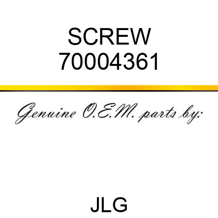 SCREW 70004361