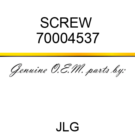 SCREW  70004537