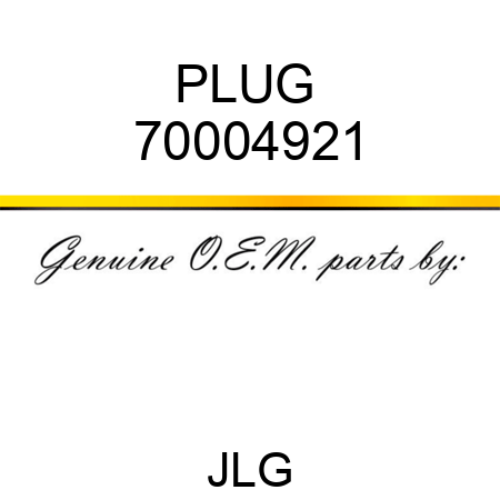 PLUG  70004921