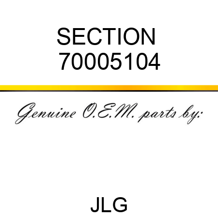 SECTION  70005104