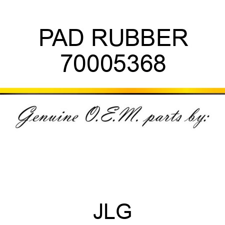 PAD RUBBER 70005368