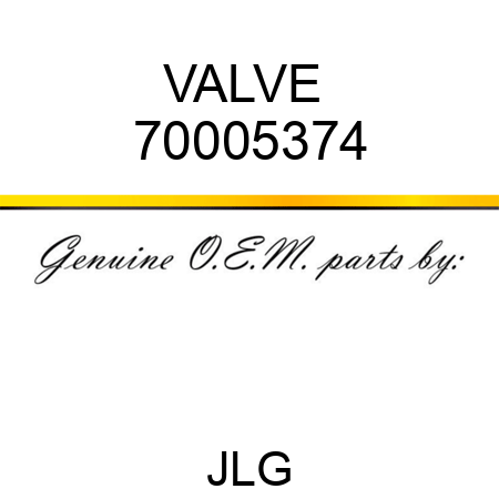 VALVE  70005374