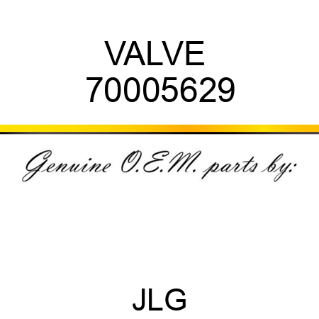 VALVE  70005629