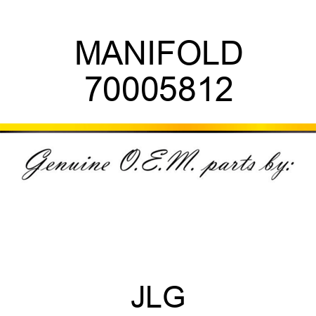 MANIFOLD 70005812