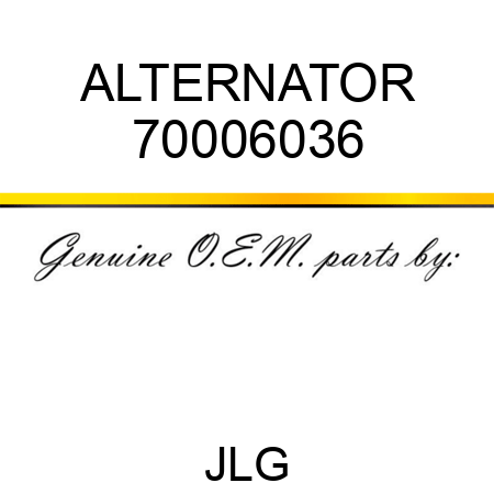 ALTERNATOR 70006036