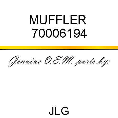 MUFFLER  70006194