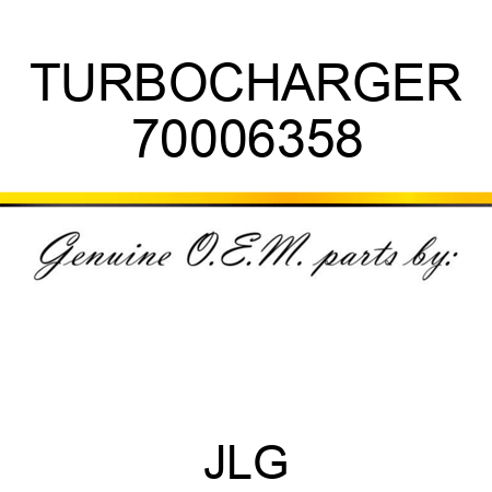 TURBOCHARGER 70006358