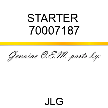 STARTER  70007187