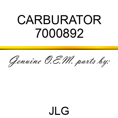 CARBURATOR 7000892