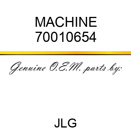 MACHINE 70010654