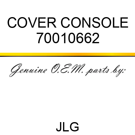 COVER CONSOLE 70010662
