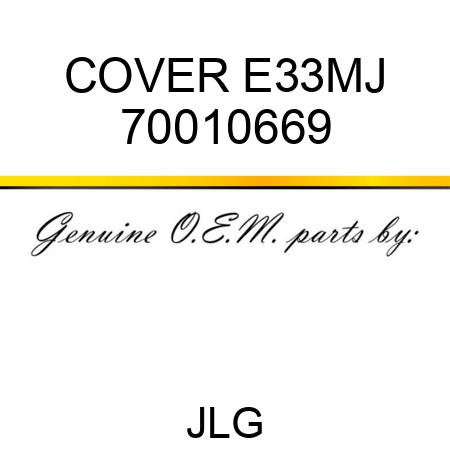 COVER E33MJ 70010669