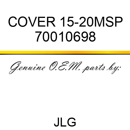 COVER 15-20MSP 70010698