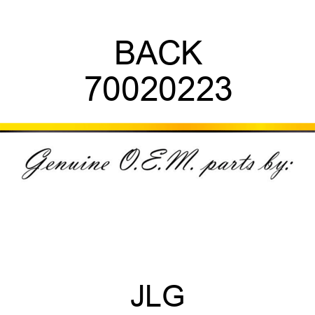 BACK 70020223