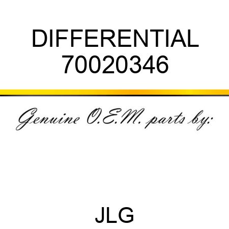 DIFFERENTIAL 70020346