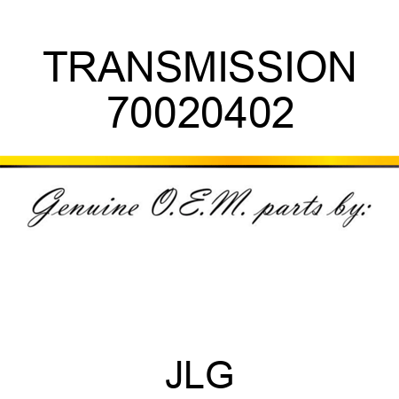 TRANSMISSION 70020402