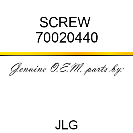 SCREW  70020440