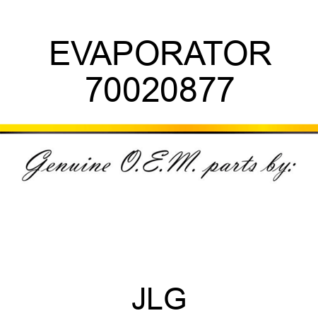 EVAPORATOR 70020877