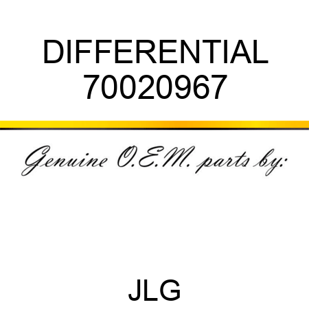 DIFFERENTIAL 70020967