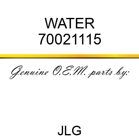 WATER 70021115