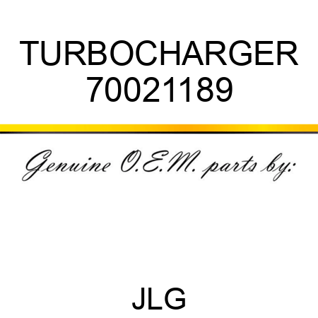 TURBOCHARGER 70021189