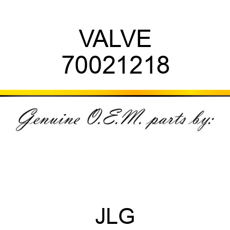 VALVE 70021218