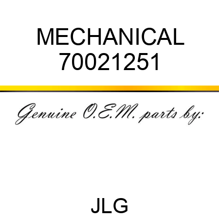 MECHANICAL 70021251