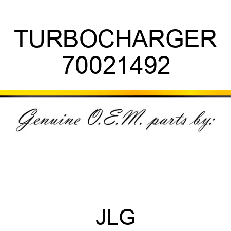 TURBOCHARGER 70021492