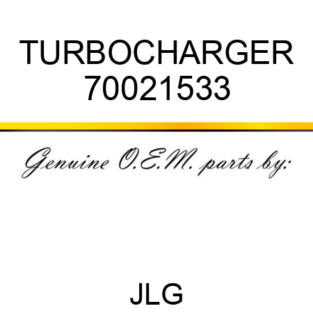 TURBOCHARGER 70021533