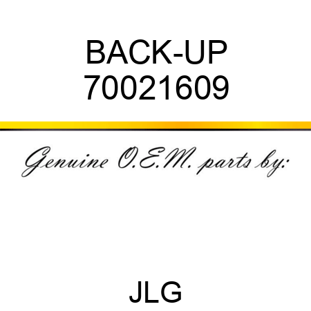 BACK-UP 70021609