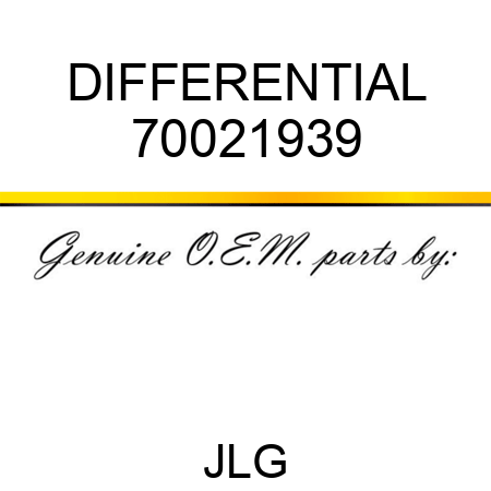 DIFFERENTIAL 70021939