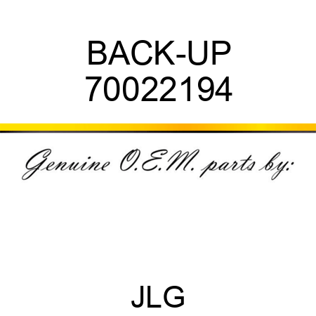 BACK-UP 70022194
