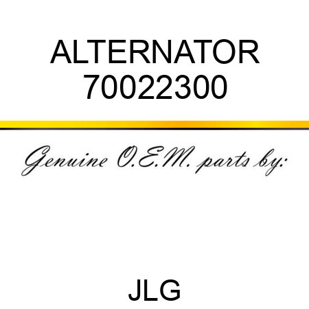 ALTERNATOR 70022300