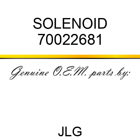 SOLENOID 70022681